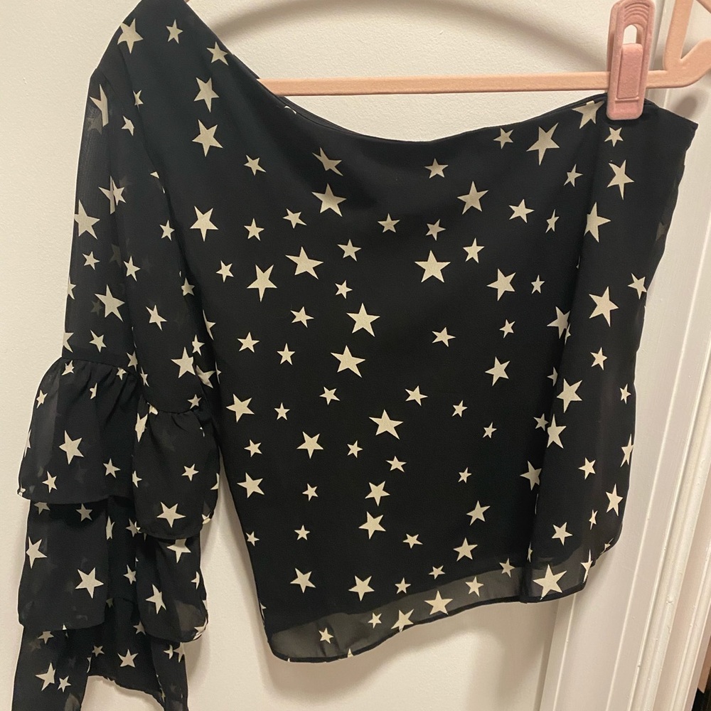 Off the shoulder top with stars on it